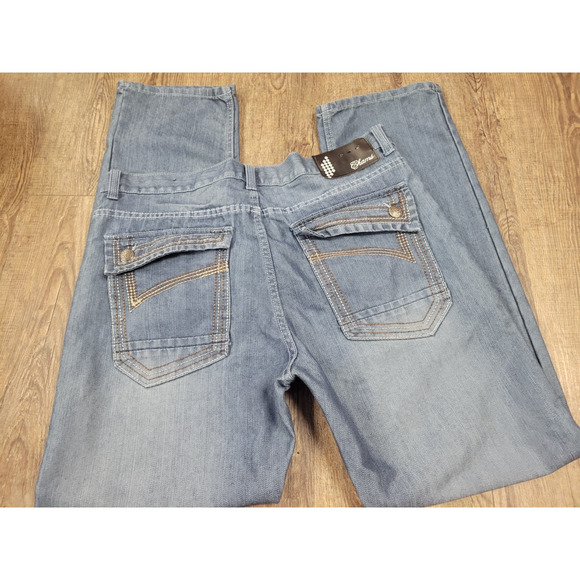 Chams Street Wear Men's Straight Leg Jeans Size 40x32 - Picture 4 of 5